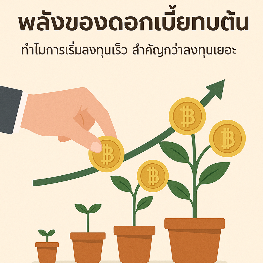 พลังของดอกเบี้ยทบต้น: ทำไมการเริ่มลงทุนเร็ว สำคัญกว่าลงทุนเยอะ