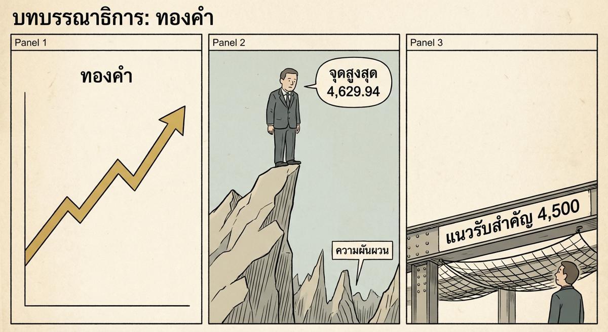 เมื่อทองคำแพงเป็นประวัติการณ์แต่ความเสี่ยงกลับสูงขึ้น เปิดเบื้องหลังทำไมตัวเลข 4,500 ถึงสำคัญกว่าจุดสูงสุด